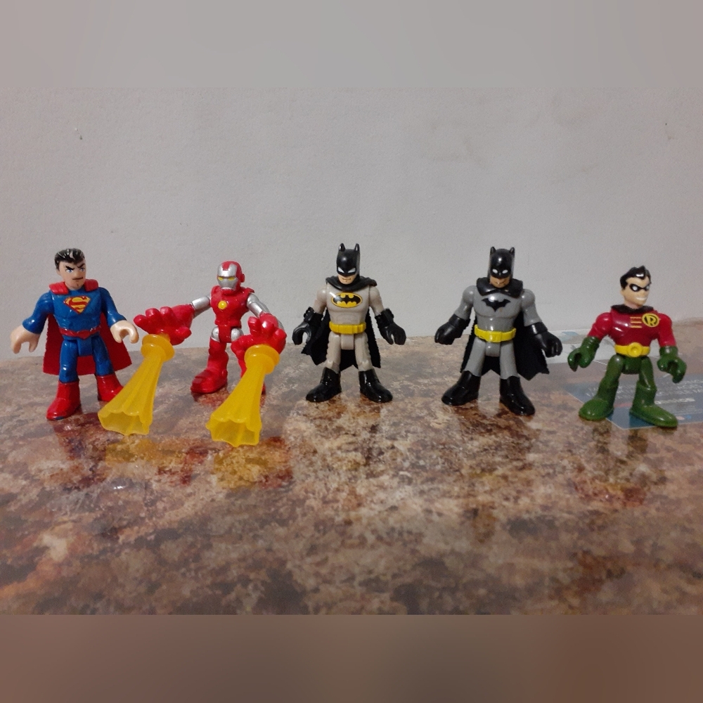 Superhero Action Figure Set - Black, Red, Blue